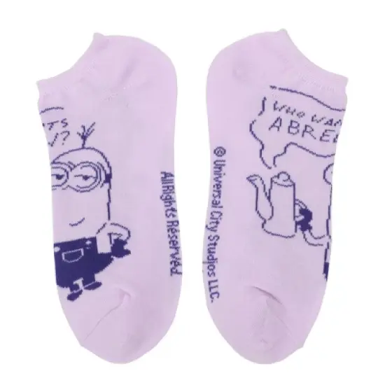 Despicable Me Minions Coffee Break Women's 5-Pair Ankle Socks image {3}
