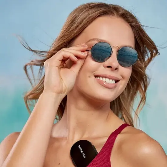 ThinOptics Palo Alto Round Sunglasses with Aluminum Case image {2}