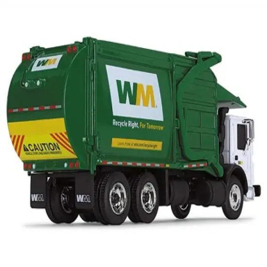 Mack TerraPro Refuse Garbage Truck with Front Loader "Waste Management" White and Green 1/87 (HO) Diecast Model by First Gear image {2}