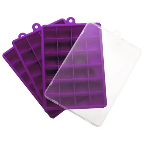 Unique Bargains Silicone Easy Release Ice Cube Trays with Lids image {9}