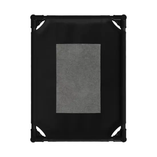 Elevated Dog Bed - 24.5x18.5-Inch Portable Pet Bed with Non-Slip Feet - Indoor/Outdoor Dog Cot or Puppy Bed for Pets up to 25lbs by PETMAKER (Black) image {4}