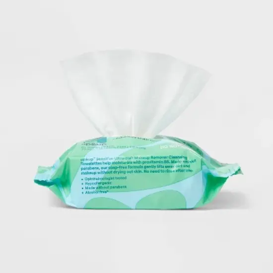 Sensitive Ultra-Soft Makeup Remover Cleansing Towelettes - Unscented - 50ct - up&up&trade; image {3}
