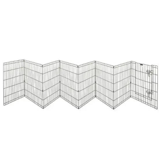 Pet Adobe 8-Panel Folding Metal Pet Playpen &ndash; Black image {7}