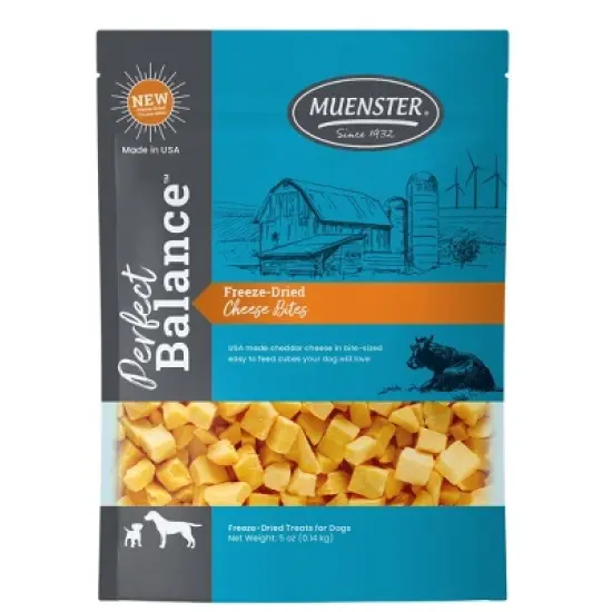 Muenster Perfect Balance Cheese Flavor Freeze Dried Dog Treats - 5oz image {9}