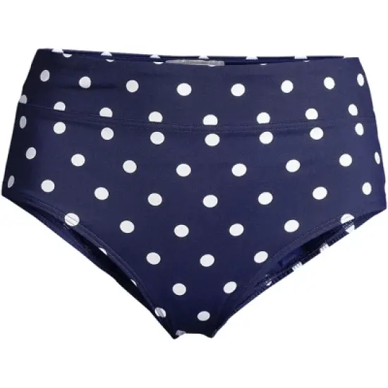 Lands' End Women's Tummy Control High Waisted Bikini Bottoms image {4}