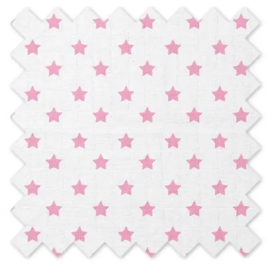 Bacati - Stars Pink Ikat Muslin 4 pc Toddler Bedding Set.. image {7}