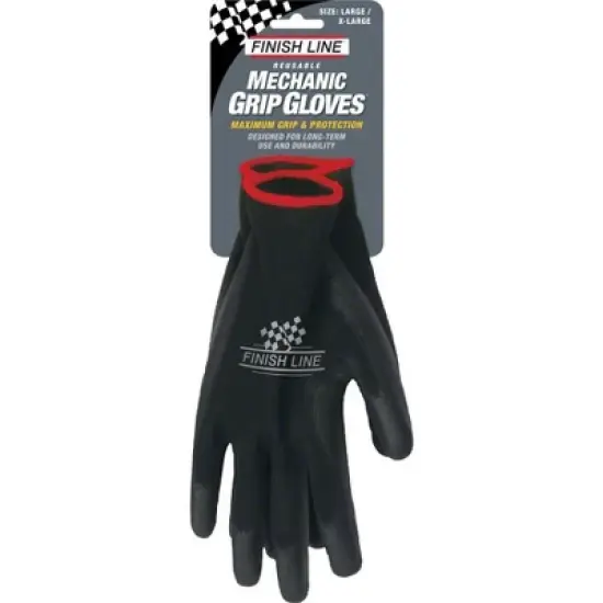 Finish Line Mechanic's Grip Gloves LG XL Latex Free Polyurethane image {1}