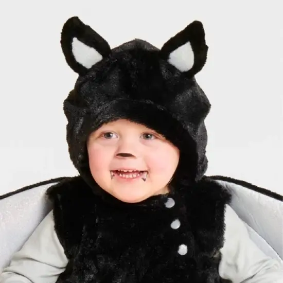 Infant and Toddler Bat Halloween Costume Pullover - Hyde and EEK! Boutique&trade; Black image {2}