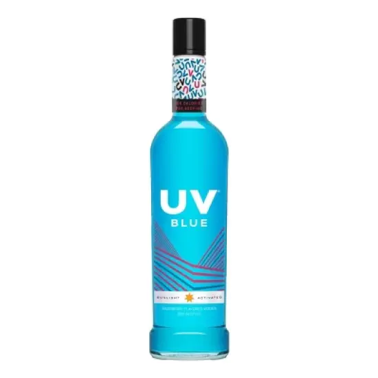UV Blue Raspberry Flavored Vodka - 750ml Bottle image {4}