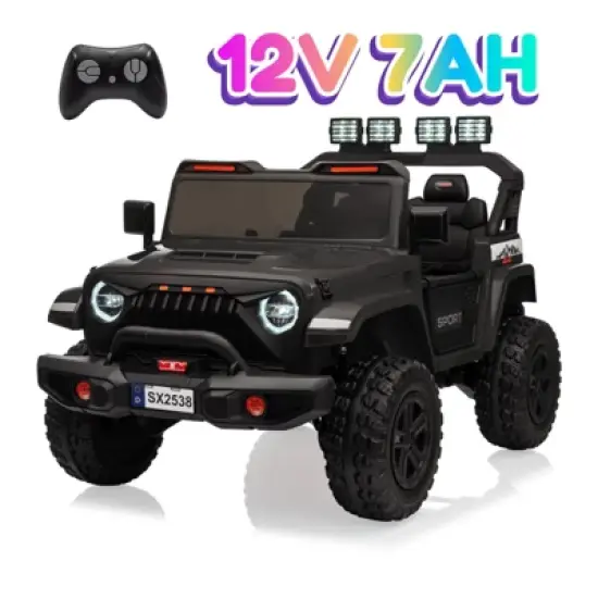 24V Powered Wheels 2-Seater Kids Ride-On Car with Remote Control, Ride On Off-road Car Toy with Adjustable Speeds, Musics, Easy Assembly image {9}
