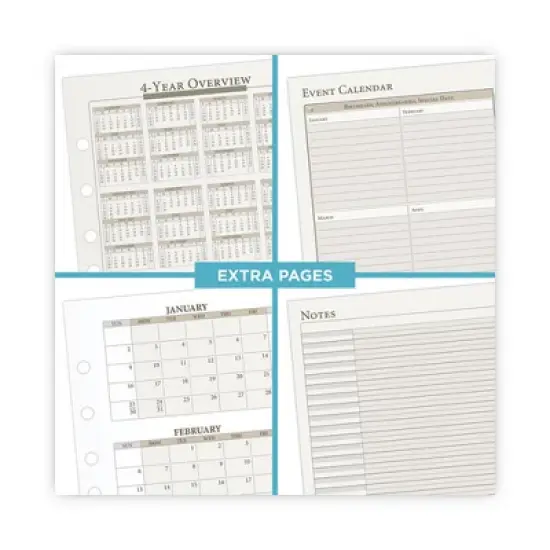 2-Page-Per-Week Planner Refills, 8.5 x 5.5, White Sheets, 12-Month (Jan to Dec): 2026 image {4}