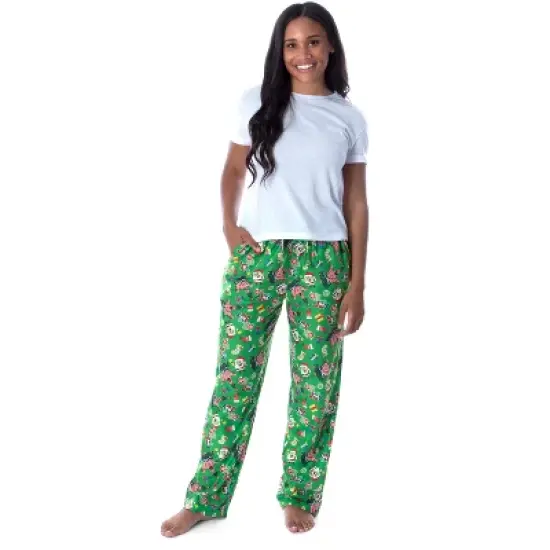 Nickelodeon Mens' SpongeBob SquarePants Oh Joy Loungewear Pajama Pants Green image {4}