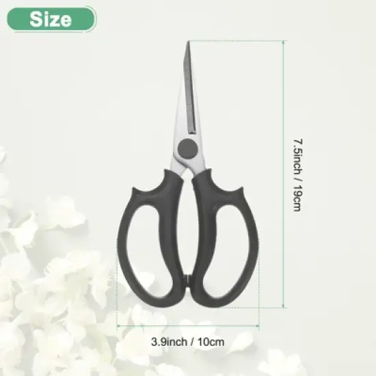 Unique Bargains Stainless Steel Garden Comfortable Grip Flower Pruning Shears image {2}
