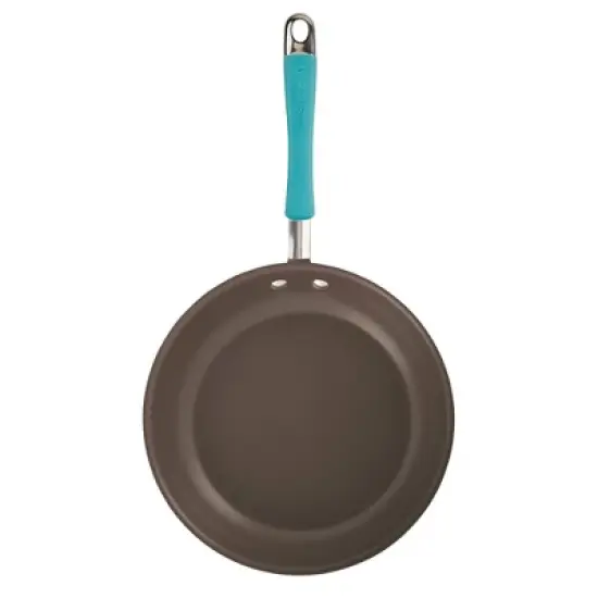 Rachael Ray Twin Pack Hard-Anodized Nonstick Skillet Set with Handles - Gray with Agave Blue: Oven & Dishwasher-Safe image {9}