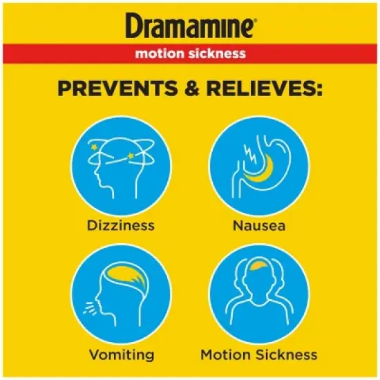 Dramamine Original Formula Motion Sickness Relief Tablets for Nausea, Dizziness & Vomiting - 36ct image {2}