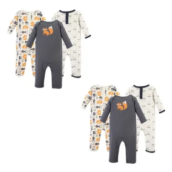 Hudson Baby Infant Boy Cotton Coveralls, Forest 6-Piece image {3}
