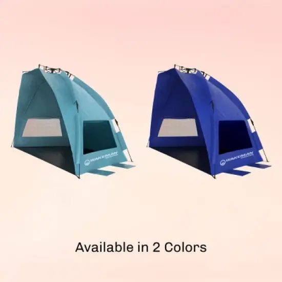 Leisure Sports Pop-Up Beach Tent with UV Protection, Mesh Windows, and Carry Bag - Turquoise image {7}