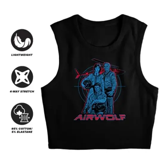 Women's Airwolfgraphic Sleeveless Crop Top Tank image {2}