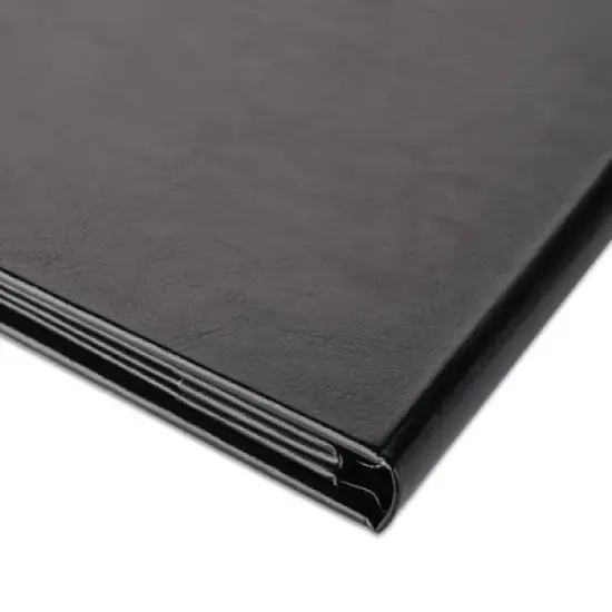 WeChef  8.5 x 14" Menu Covers 10 Packs 4 View Leather Book Style Black Faux Custom Logo Cafe Restaurant Bars image {4}