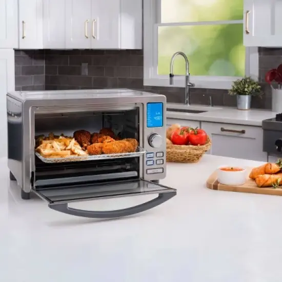 Gourmia Digital Stainless Steel Toaster Oven Air Fryer &ndash; Stainless Steel: 1700W, Dishwasher-Safe, Airfryer Toaster Oven image {1}