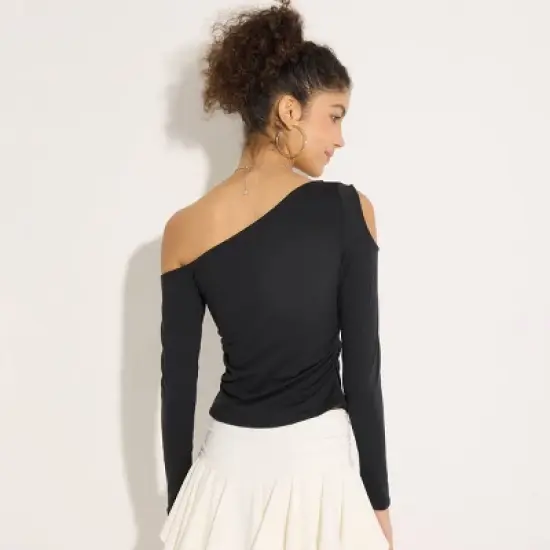 Women's One-Shoulder Long Sleeve Knit Top - Wild Fable&trade; image {2}