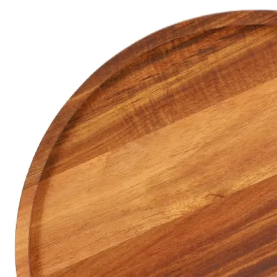 MegaChef 12 Inch Acacia Wood Lazy Susan Tray image {3}