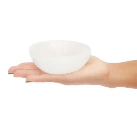 WellBrite 4-Inch Selenite Charging Bowl for Cleansing, Recharging Crystals and Healing Stones, Meditation, Spiritual Awareness, Home Decor image {4}