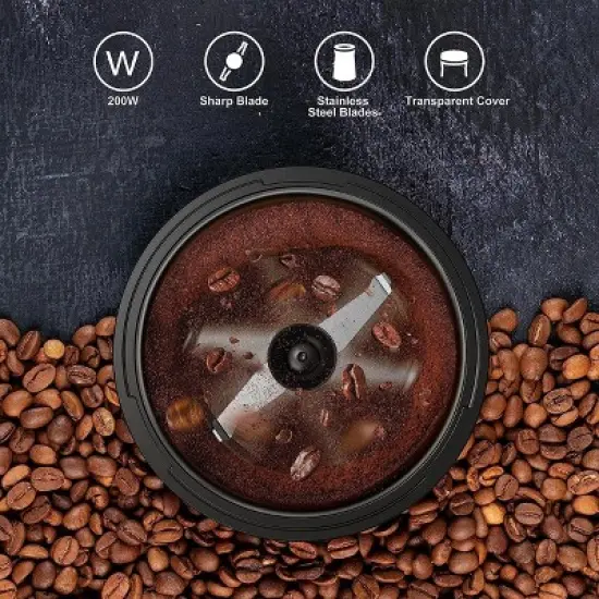 Willz 50 Gram Stainless Steel Blade Electric Coffee Grinder in Silver image {5}