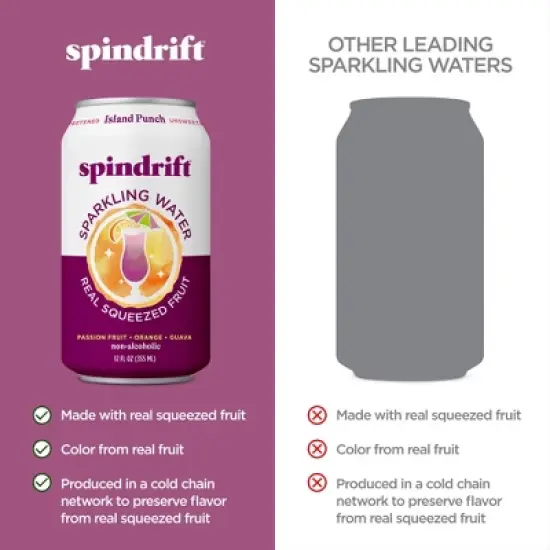 Spindrift Island Punch Sparkling Water - 8pk/12 fl oz Cans image {3}