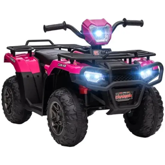 Aosom 12V Kids ATV Battery-Operated with AUX Port & USB, Kids 4 Wheeler with Tough Wear-Resistant Tread, Electric Four Wheeler Kids Ride on Car image {7}