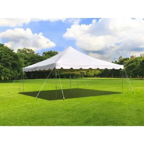 Party Tents Direct Weekender Outdoor Canopy Pole Tent, White, 15 ft x 15 ft image {6}