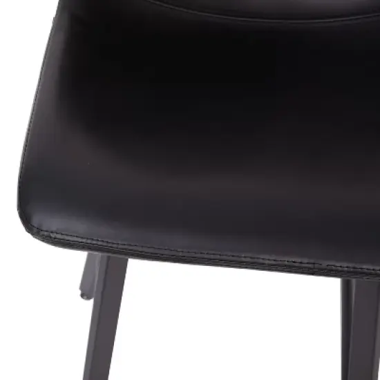 Flash Furniture Caleb Modern Armless 24 Inch Counter Height Stools Commercial Grade with Footrests and Matte Metal Frames, Set of 2 image {7}