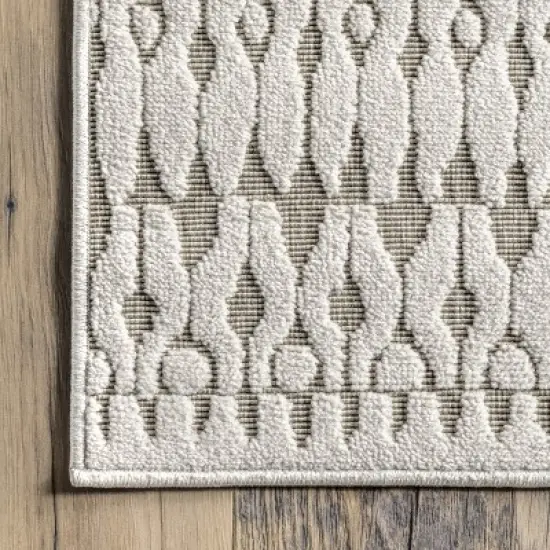 nuLOOM Stacey Textured Modern Geometric Indoor/Outdoor Patio Area Rug image {4}