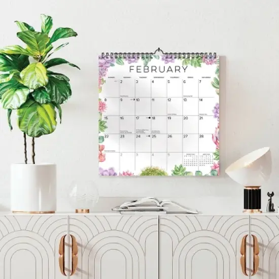 Willow Creek Press 12"x12" 2026 Succulents Spiral Wall Calendar image {1}