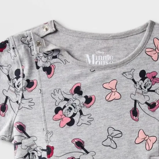 Girls' Disney Minnie Mouse Adaptive Dress - Heather Gray image {2}