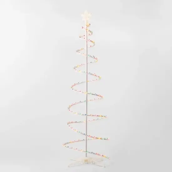 6' Incandescent Spiral Tree Christmas Novelty Sculpture Light Multicolor - Wondershop&trade; image {1}