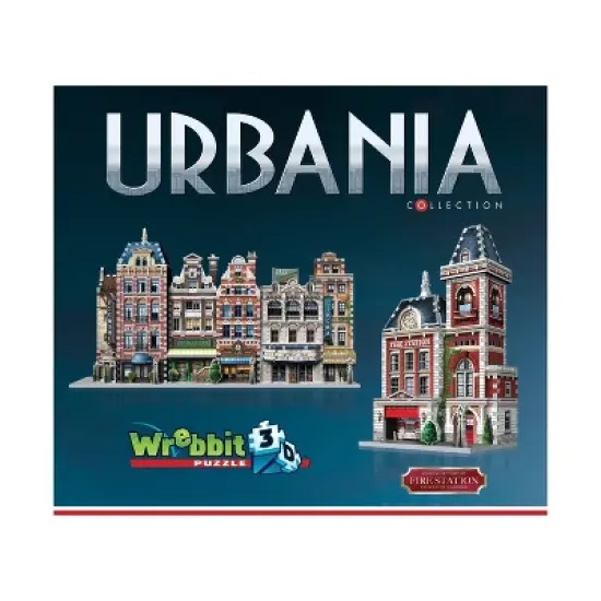 Urbania Collection - Hotel, Cinema, Cafe & Fire Station 4pk 3D Puzzles 1165pc image {10}
