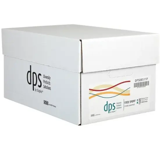 DPS by Staples 8.5" x 11" Copy Paper 20 lbs. 92 Brightness 500/Ream 10 Reams/Carton DPS08511 image {2}