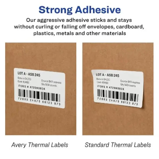 Avery Direct Thermal Roll Labels, 1-1/8" x 3-1/2", White, 350 Multipurpose Labels Per Roll, 2 Rolls (4183) image {7}