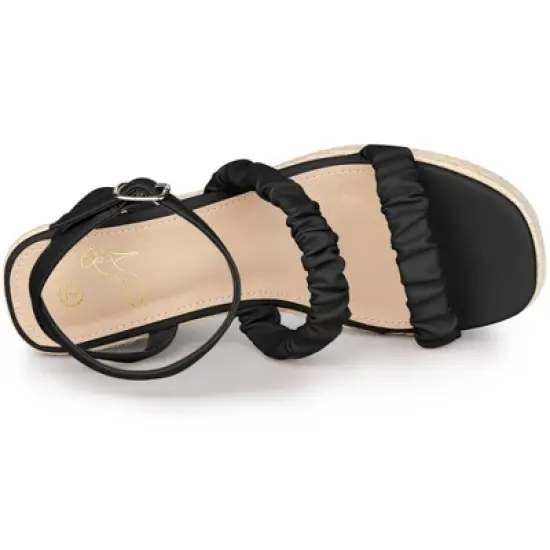 Perphy Espadrille Platform Ankle Strap Wedge Heel Sandals for Women image {3}