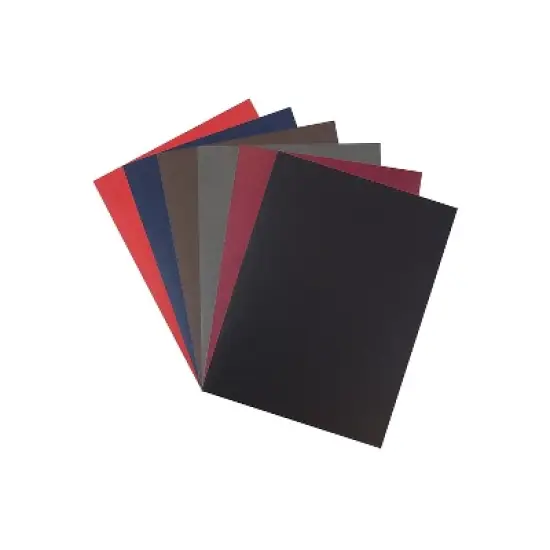 JAM Paper Two-Pocket Textured Linen Business Folders Assorted Colors 386LASSRT image {1}