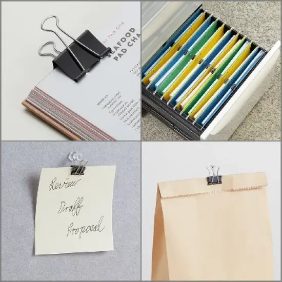 Staples 2" Binder Clips Large Black 12/Pack (10669) ST10669/10669 image {4}