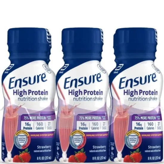 Ensure High Protein Nutrition Shake, Strawberry, 8 fl oz, 4 x 6 Count image {6}