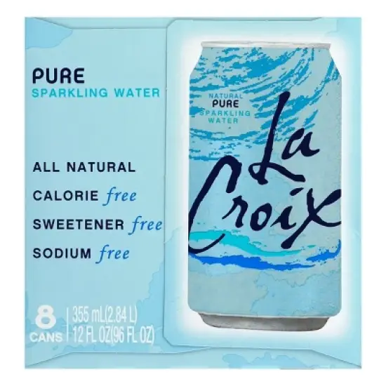 LaCroix Sparkling Water Pure - 8pk/12 fl oz Cans image {7}