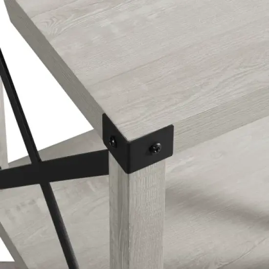 Sophie Rustic Industrial X Frame Side Table - Saracina Home image {5}