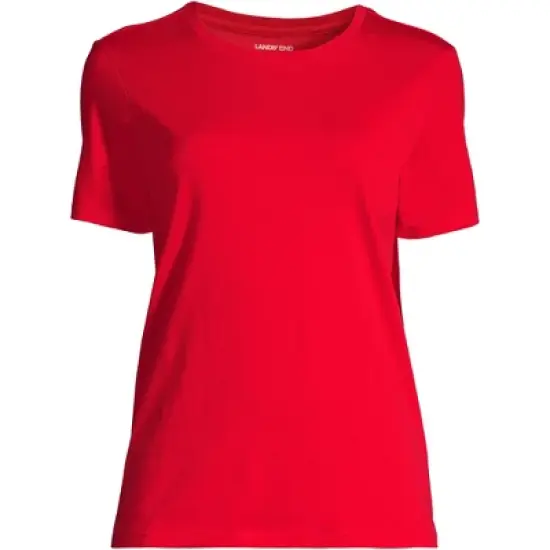 Lands' End Women's Tall Relaxed Supima Cotton Short Sleeve Crewneck T-Shirt image {15}