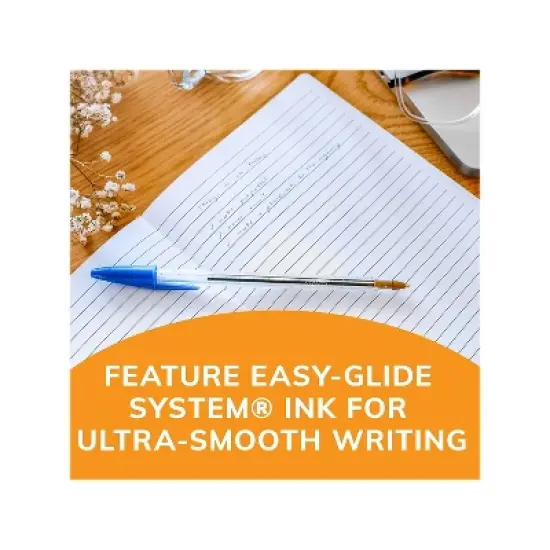 BIC Cristal Xtra Smooth Ballpoint Pen Medium Point Blue Ink 24/Box 6 Boxes/Pack (MS144E-BLU) image {2}