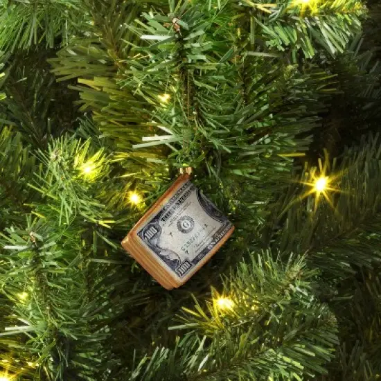 Christmas Glass Roll Of Bills Ornament - Wondershop&trade; image {1}