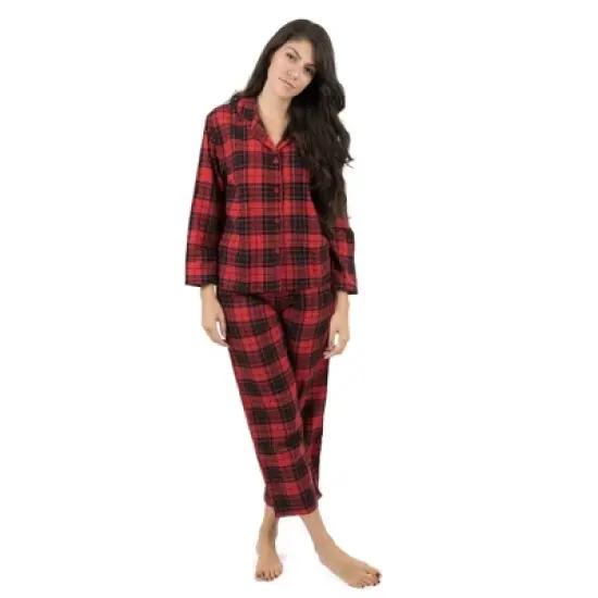 Leveret Womens Two Piece Flannel Christmas Pajamas image {3}