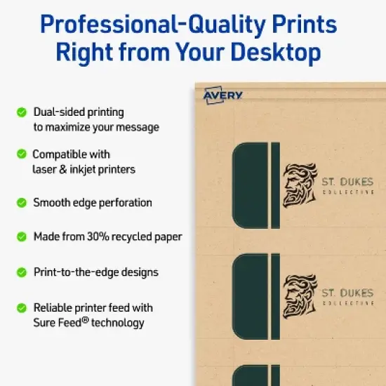 Avery Rounded Price Tags, 1-1/2" x 3", Kraft Brown, 100 Total image {1}